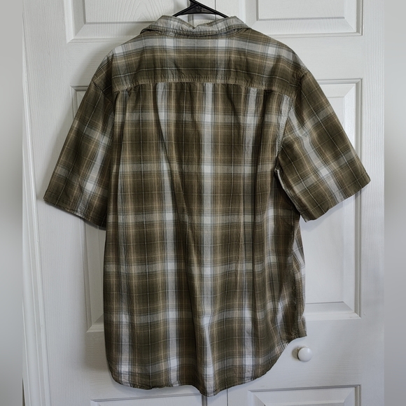 Carhartt Button Up Shirt - Brown & White Plaid - Size XL - Picture 2 of 4